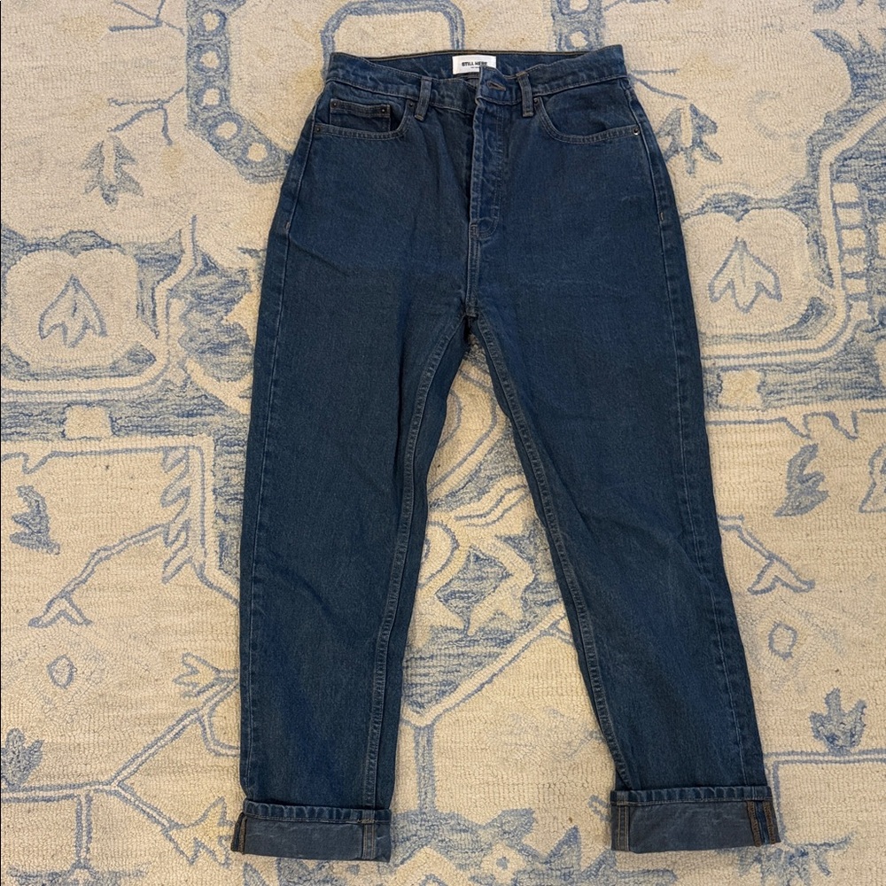 High-Rise Women's Denim Jeans in Dark Blue